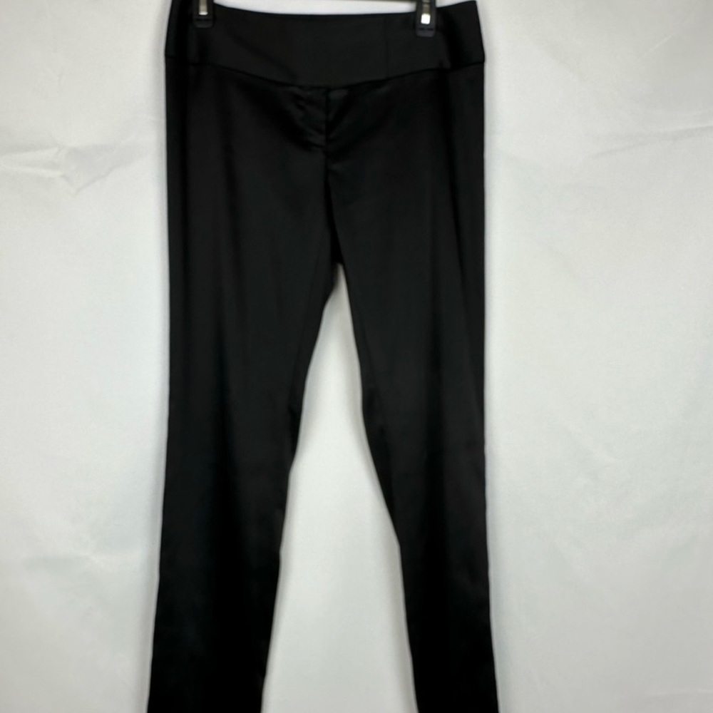 Antonio Melani dapper Black satin dress pants size 4
